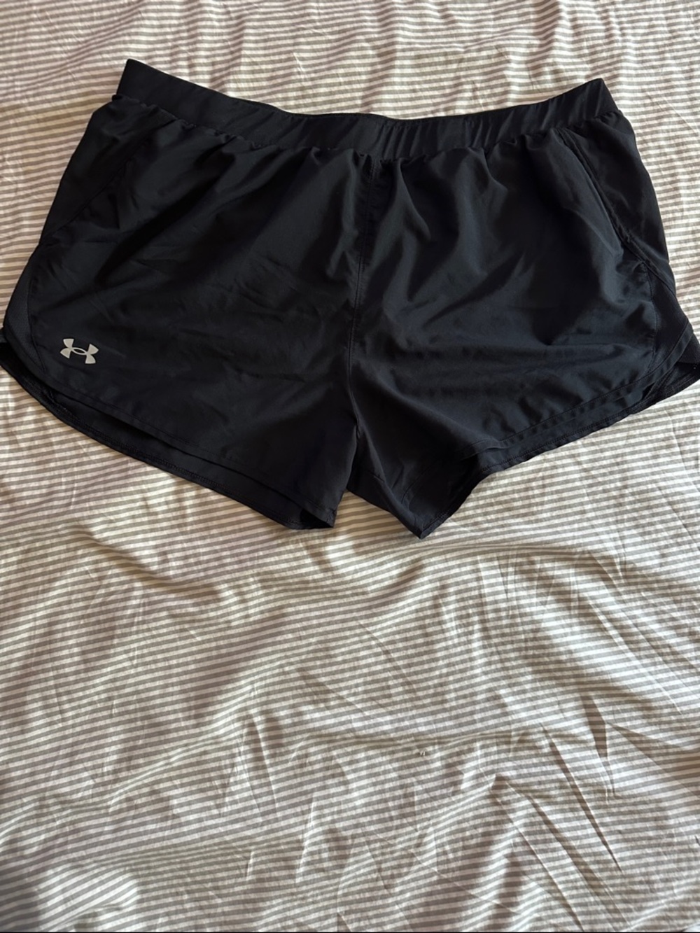 Under Armour Black Women's Athletic Shorts with Reflective Logo
